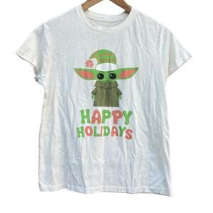 Star Wars Yoda Happy Holidays short sleeve t-shirt size small